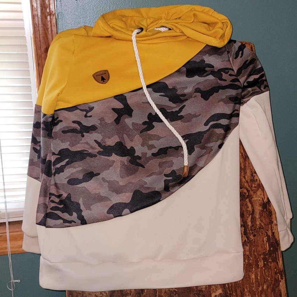 Camoflauge Camo Yellow/White Hoodie